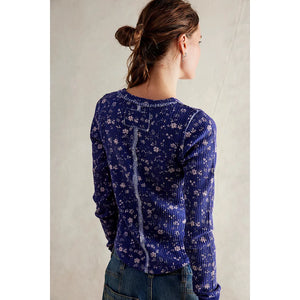 Free People We The Free Pretty Little Thermal in Navy Combo