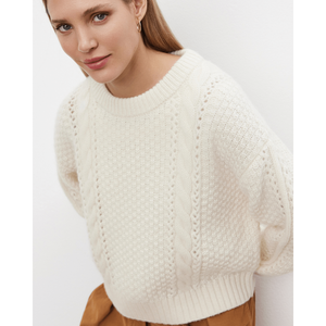 Velvet by Graham and Spencer Marley Sweater in Milk