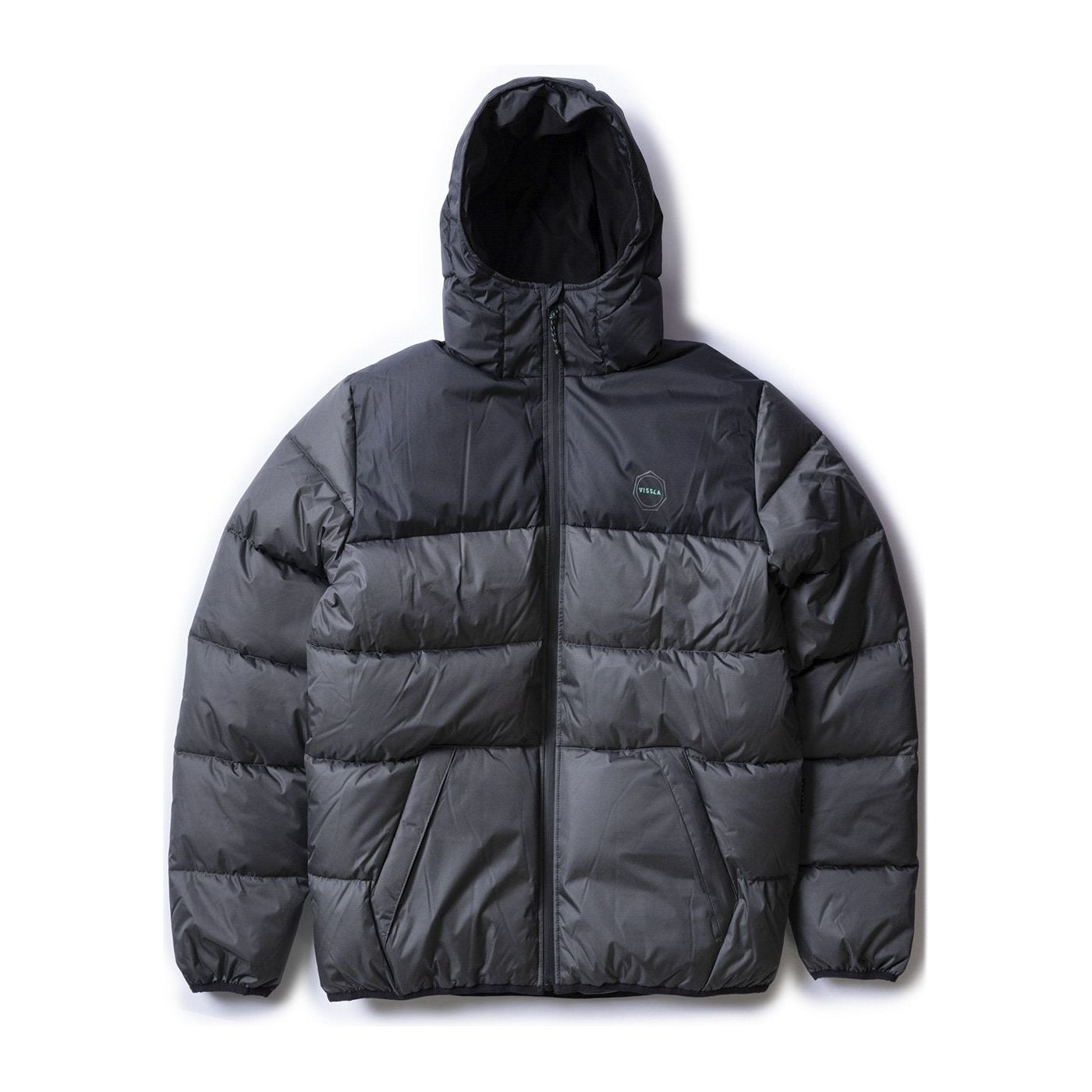 Vissla North Seas Puffer Jacket in Dark Grey