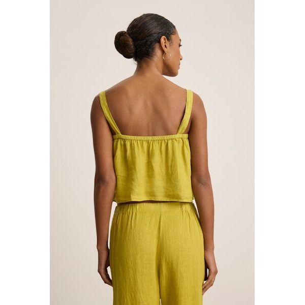 Velvet by Graham & Spencer Quin Woven Linen Top in Dandelion