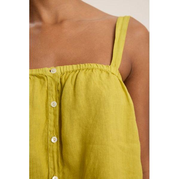 Velvet by Graham & Spencer Quin Woven Linen Top in Dandelion
