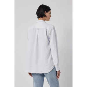 Velvet by Jenny Graham Mulholland Woven Linen Shirt in White
