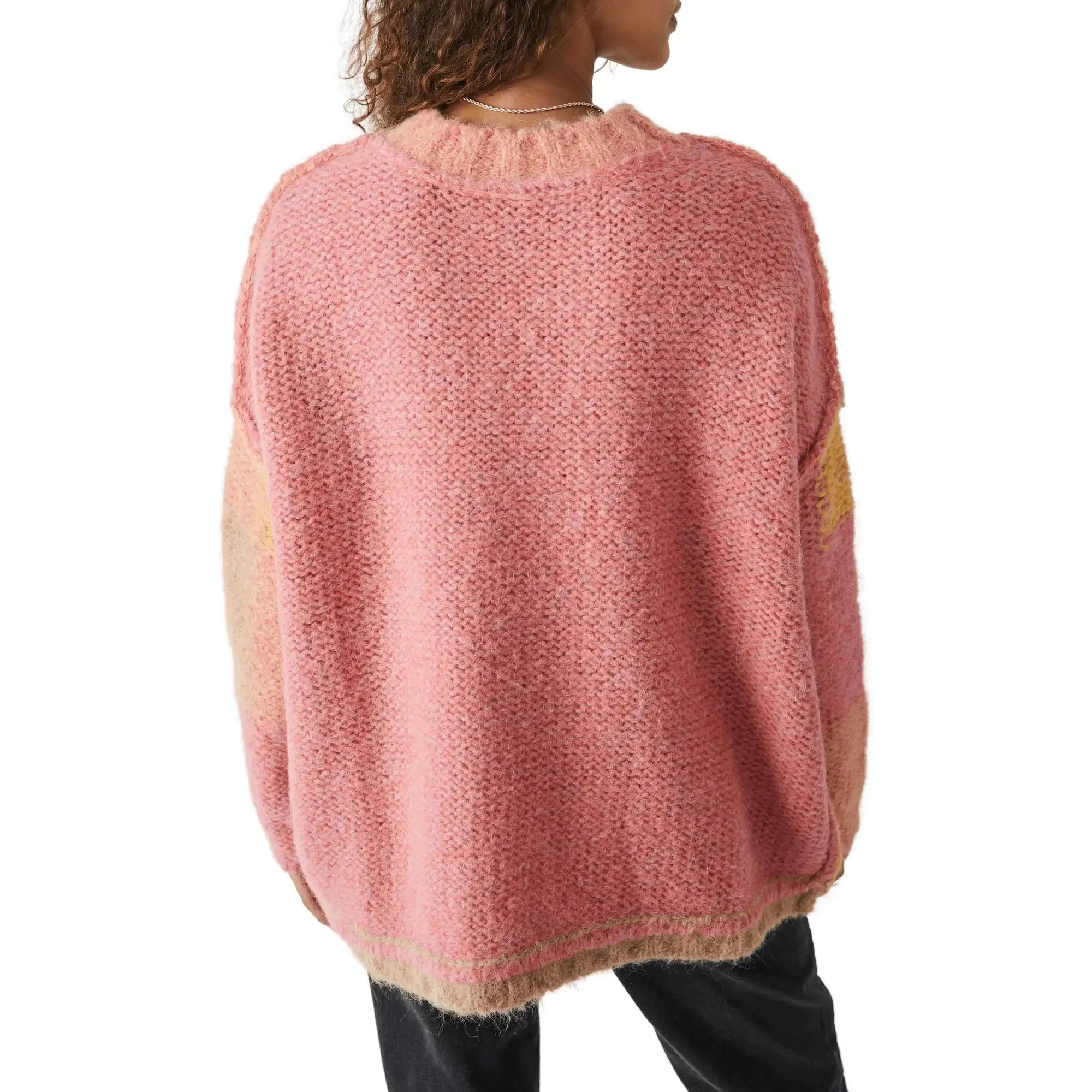 Free People Domino Sweater in Prairie Sunset Combo