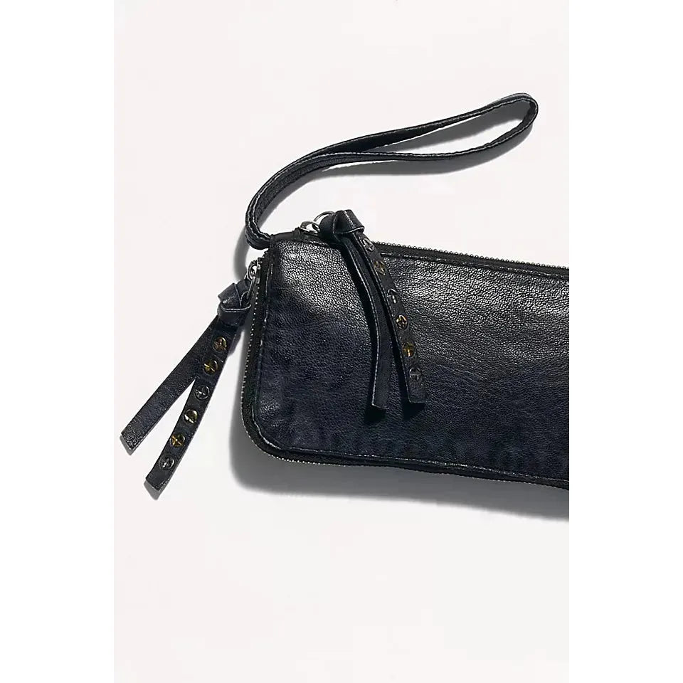 Free People Distressed Wallet in Black