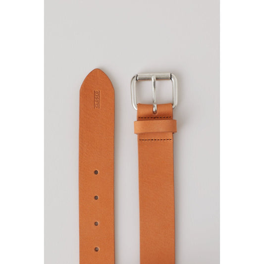 Closed Nubuck Leather Belt in Frozen Apricot