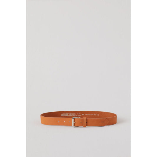 Closed Nubuck Leather Belt in Frozen Apricot