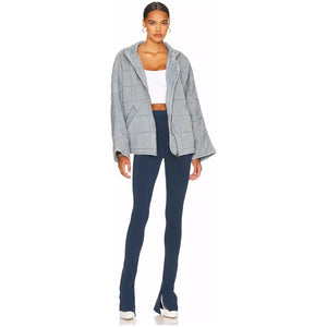 Free People Dolman Quilted Jacket in Silver Lining