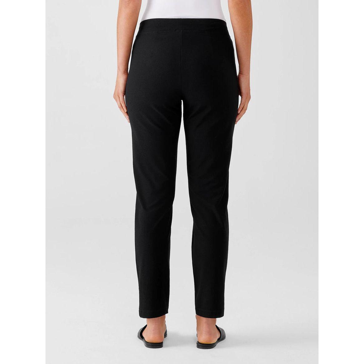 Eileen Fisher Washable Stretch Crepe Pant in Black