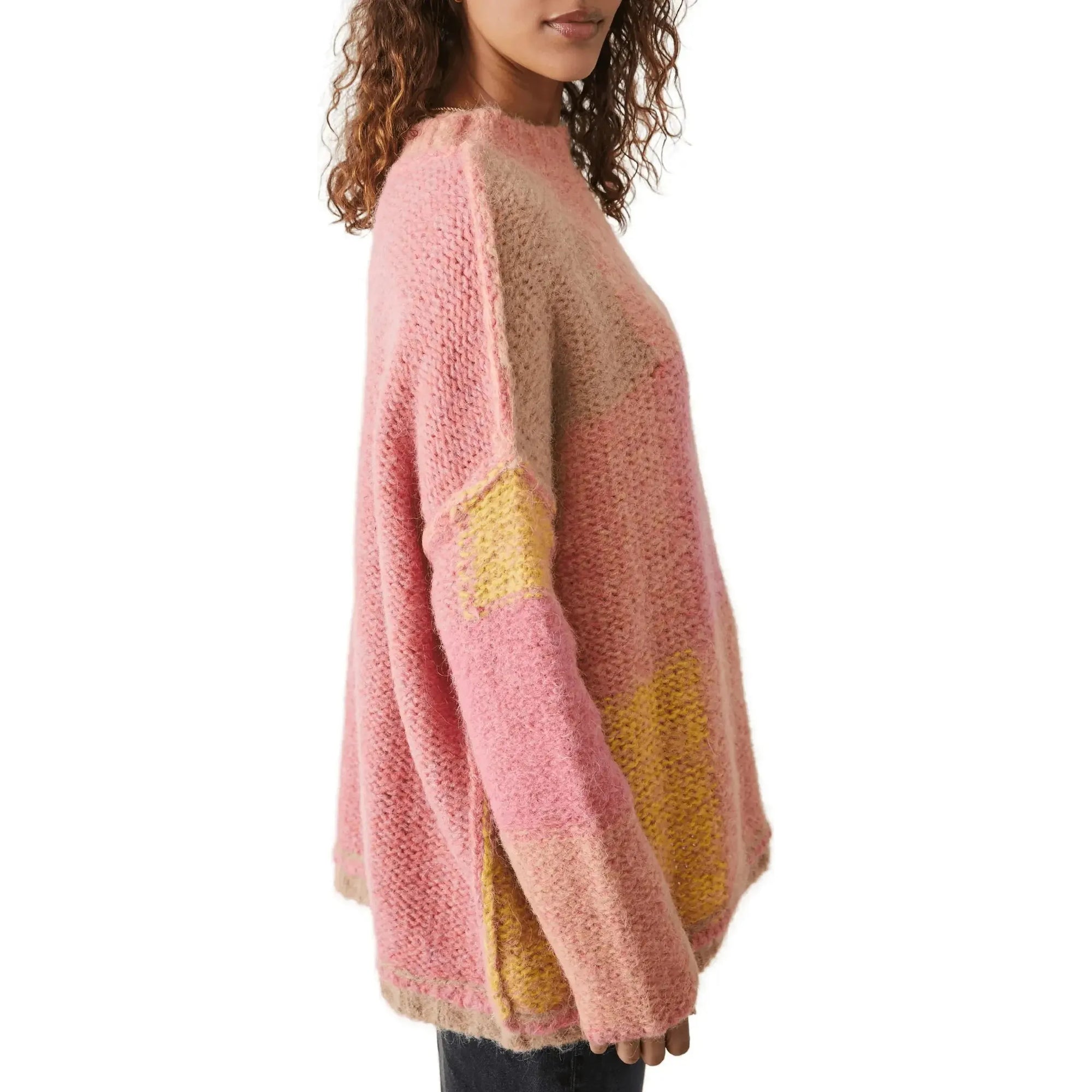 Free People Domino Sweater in Prairie Sunset Combo