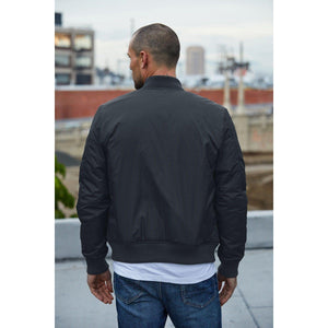 Velvetmen Dougal Bomber Jacket in Charcoal