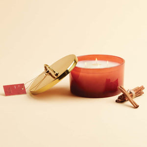 Thymes Simmered Cider Harvest Red 4 Wick Candle